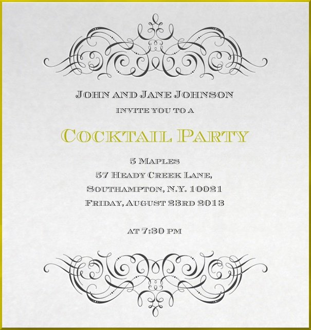 Formal Wedding invitation for noble birthday invitation with golden border.