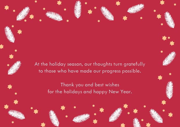 Red corporate Christmas card