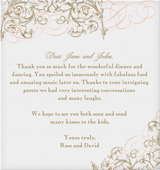 Wedding card online with floral border.
