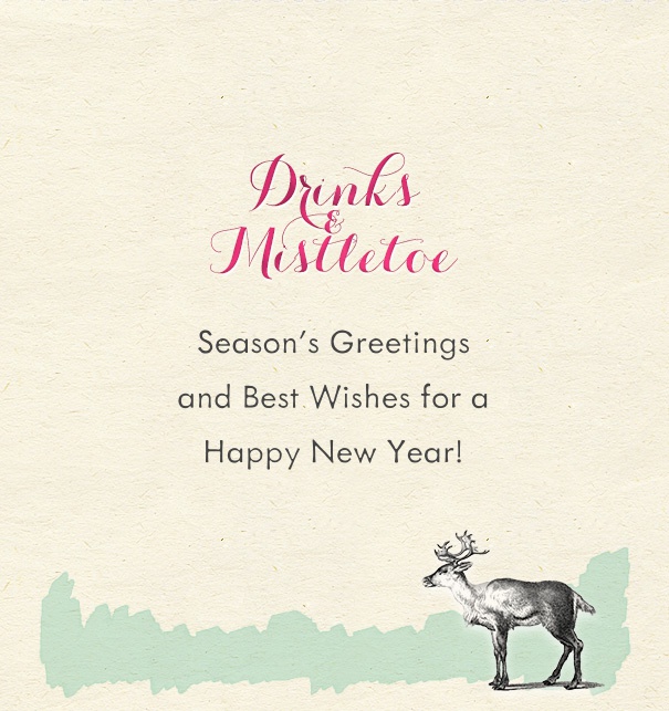 Corporate Christmas Card online with Reindeer and Upload logo option on it.