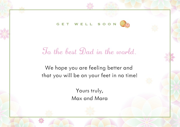 Online Send get well wishes with this charming card full of flowers.